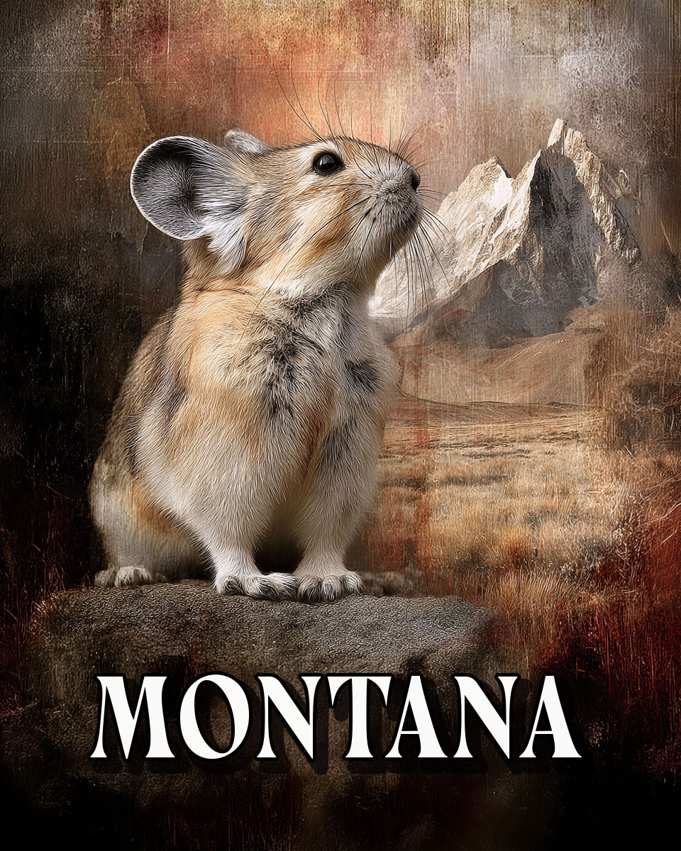 Vintage Pika -  Montana Souvenir Art Print