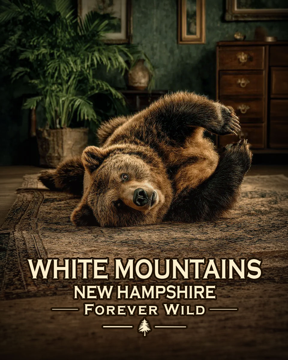 White Mountains, New Hampshire  - Forever Wild - Bear Playing on Rug