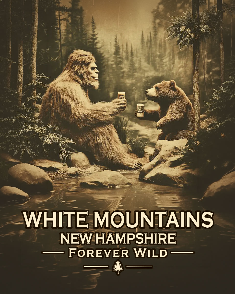 White Mountains, New Hampshire  - Forever Wild - Bigfoot Toasts Bear