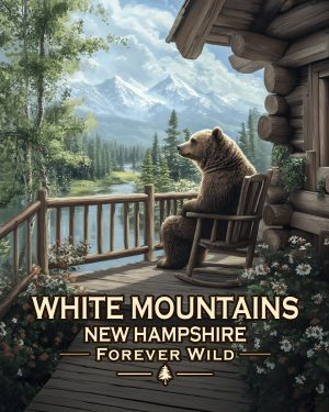 White Mountains, New Hampshire  - Forever Wild - Black Bear on Porchpng