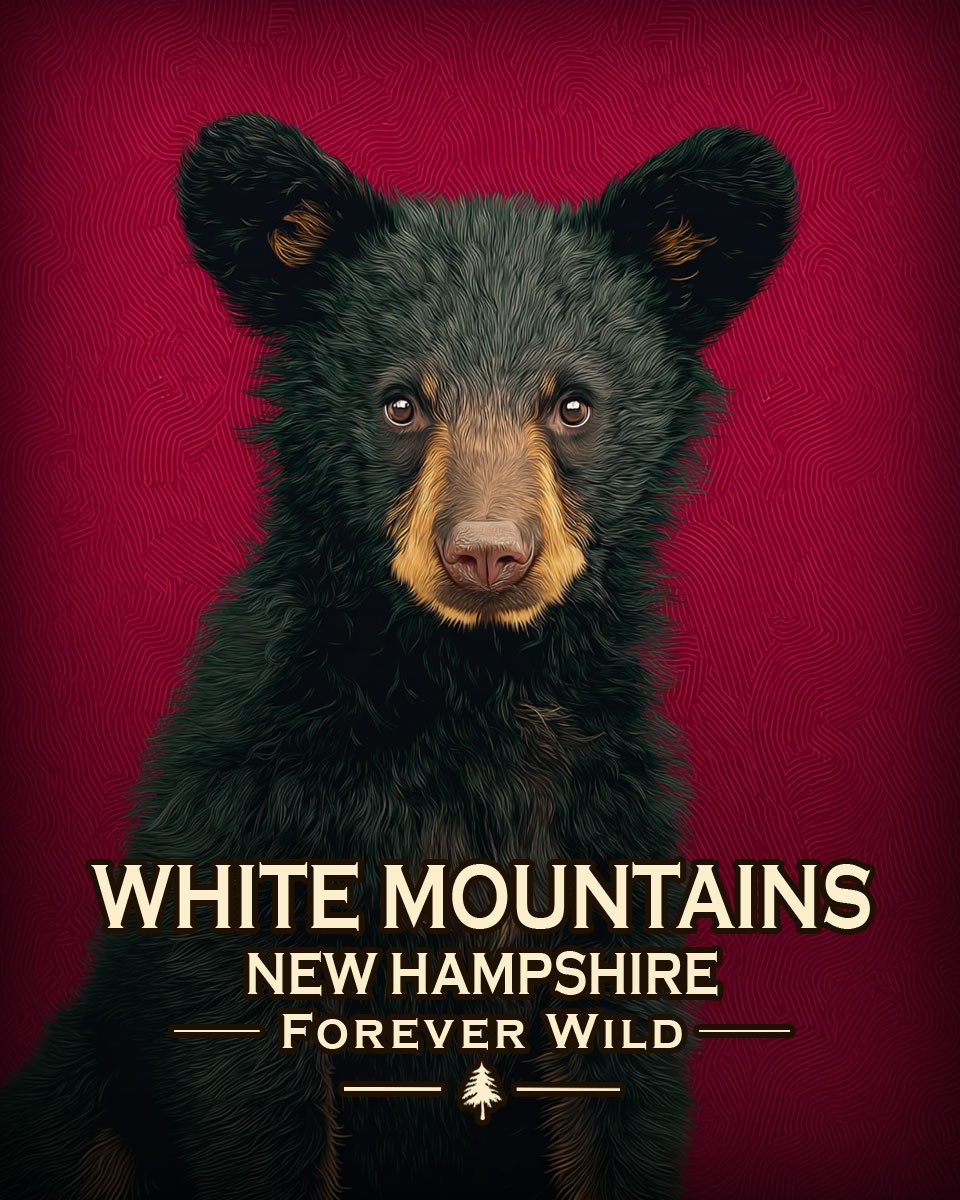 White Mountains, New Hampshire  - Forever Wild - Hip Black Bear Cub