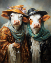 Bert & Mac from Lees Summit - Funny Wine Art Print