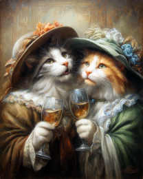 Maggie & Marcy from Montreal - Funny Wine Art Print