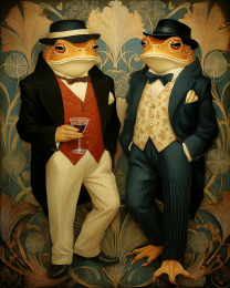 Toads from Tallahassee - Funny Wine Art Print