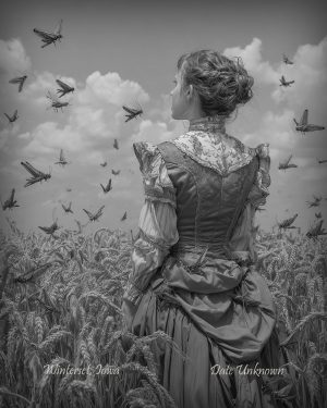 Winterset, Iowa - Observing the Locus Swarm - Vintage Style Agriculture Cryptid Photo