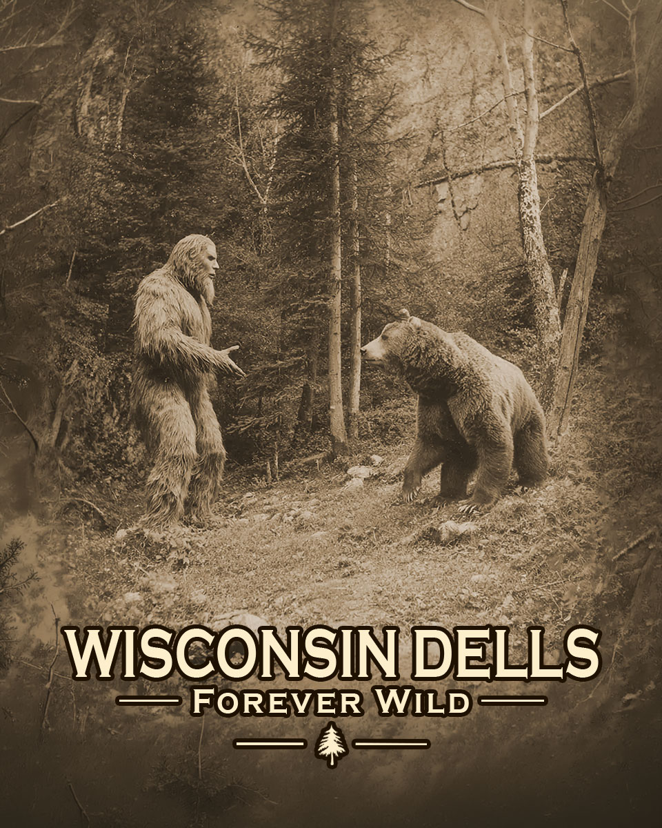 Wisconsin Dells  - Forever Wild - Bigfoot Discussing Things with a Bear