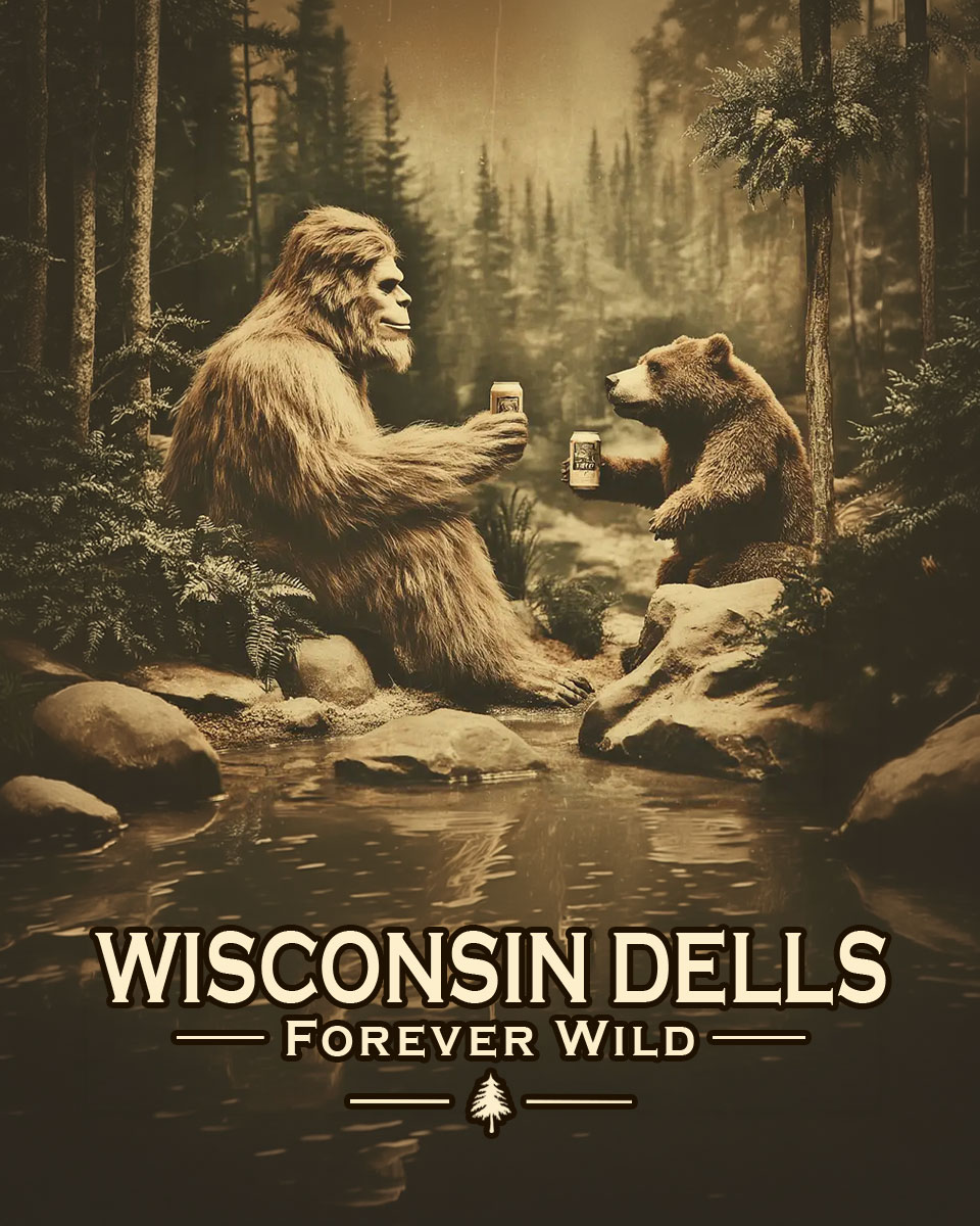 Wisconsin Dells  - Forever Wild - Bigfoot Toasts Bear