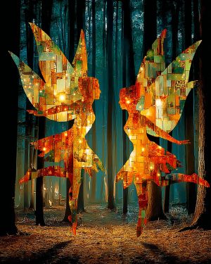 Wood Nymphs Spirit Dance - Faires Art Print