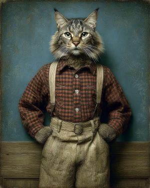 Woody from Bangor - Maine Coon Cat Art Print