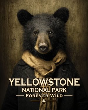 Yellowstone National Park  - Forever Wild - Portrait of Black Bear Youth