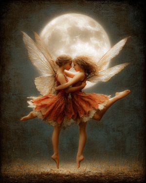 Young Fairies Dancing - Fairy Art Print