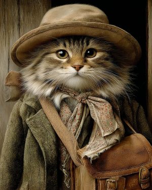 Your Guide Hudson Driftwood - Maine Coon Cat Art Print