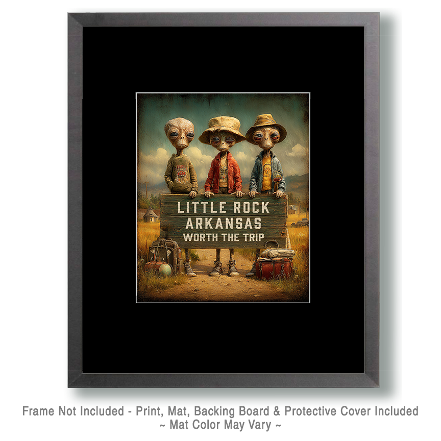 Aliens Worth The Trip - Little Rock, Arkansas Souvenir Art Print - Image 2
