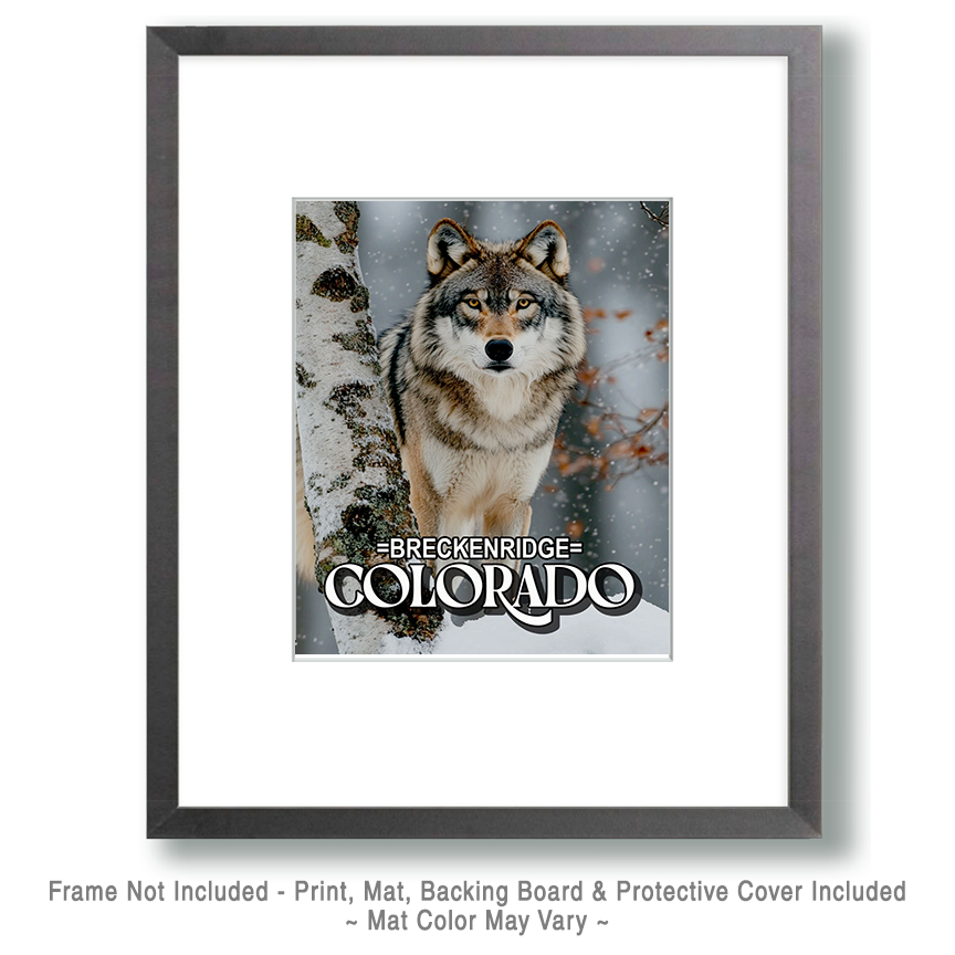 Alpha Wolf - Breckenridge, Colorado Souvenir Art Print - Image 2