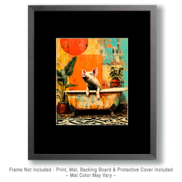 Piglet in Bathtub - Funny Animal Art