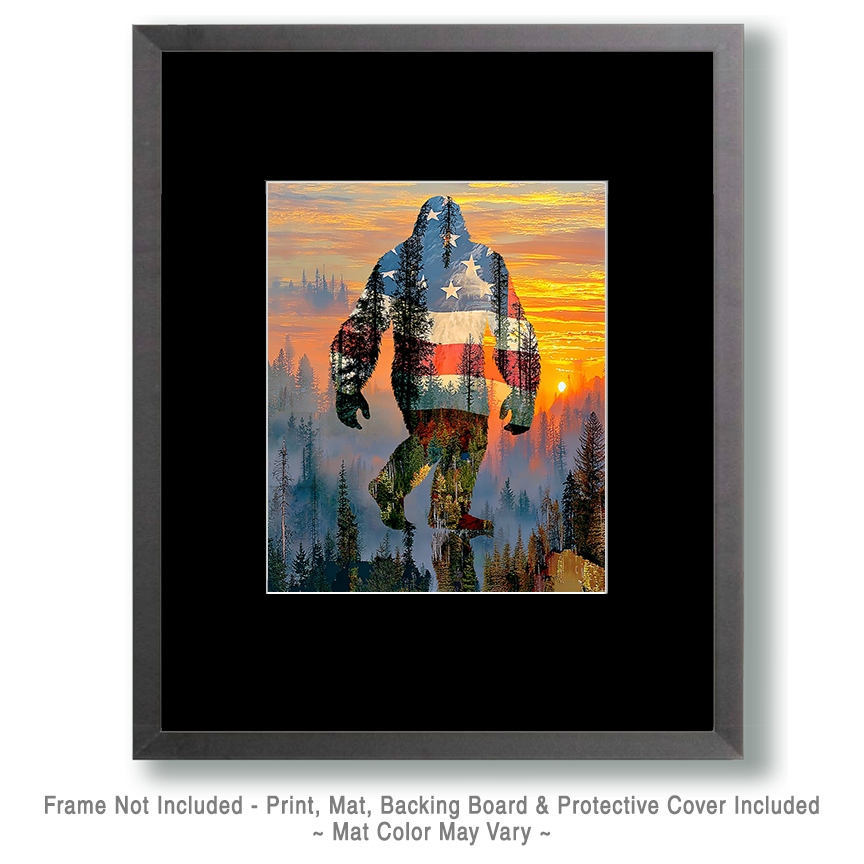 American Sunset - Vintage Bigfoot Art