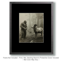 And Then the Elk Said - Vintage Bigfoot Art