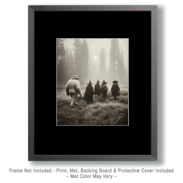 Heading to the Gathering - Vintage Bigfoot Art