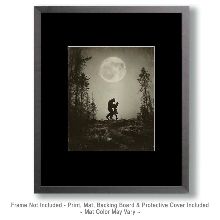 Secret Meeting - Vintage Bigfoot Art