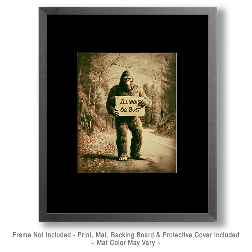 Bigfoot Hitchhiking to Illinois on a Woodland Road - Image 2