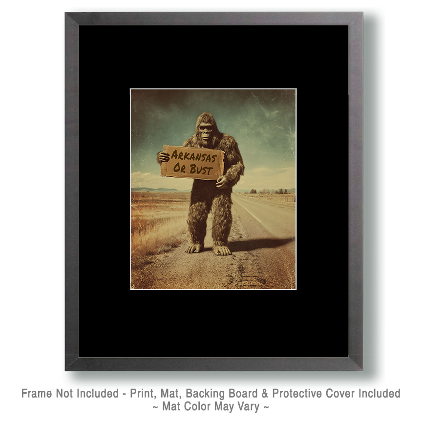 Bigfoot Hitchhiking to Kansas on a Country Road - Image 2