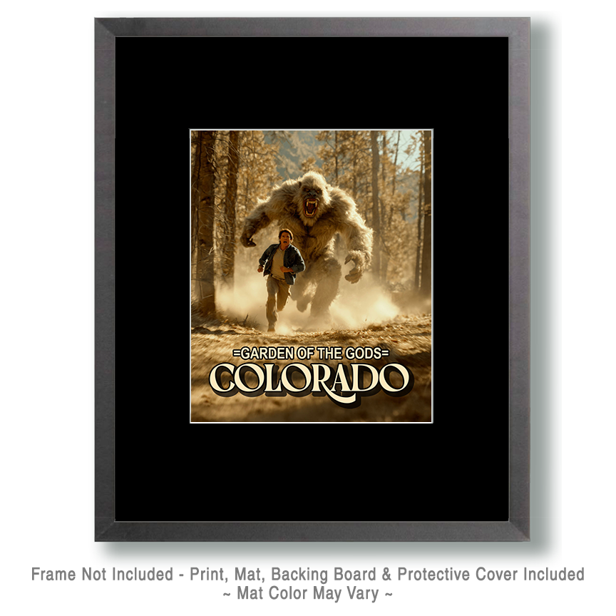 Bigfoot in Pursuit - Garden of the Gods Souvenir Art Print - Image 2