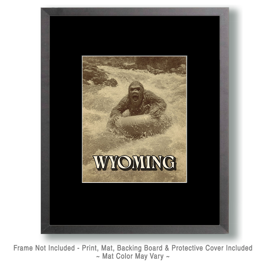 Bigfoot Tubing - Wyoming Souvenir Art Print - Image 2