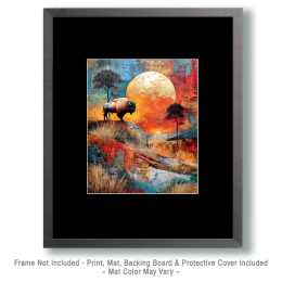 Full Moon Bison Art