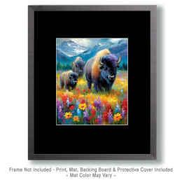 Bison Family Art