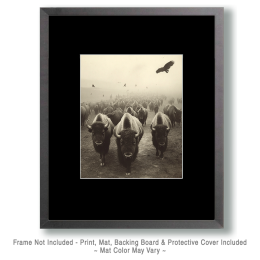 Vintage Photo Style Bison Art