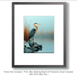 Just Observing Great Blue Heron Art