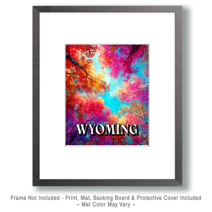 Brilliant Fall View - Wyoming Souvenir Art Print - Image 2