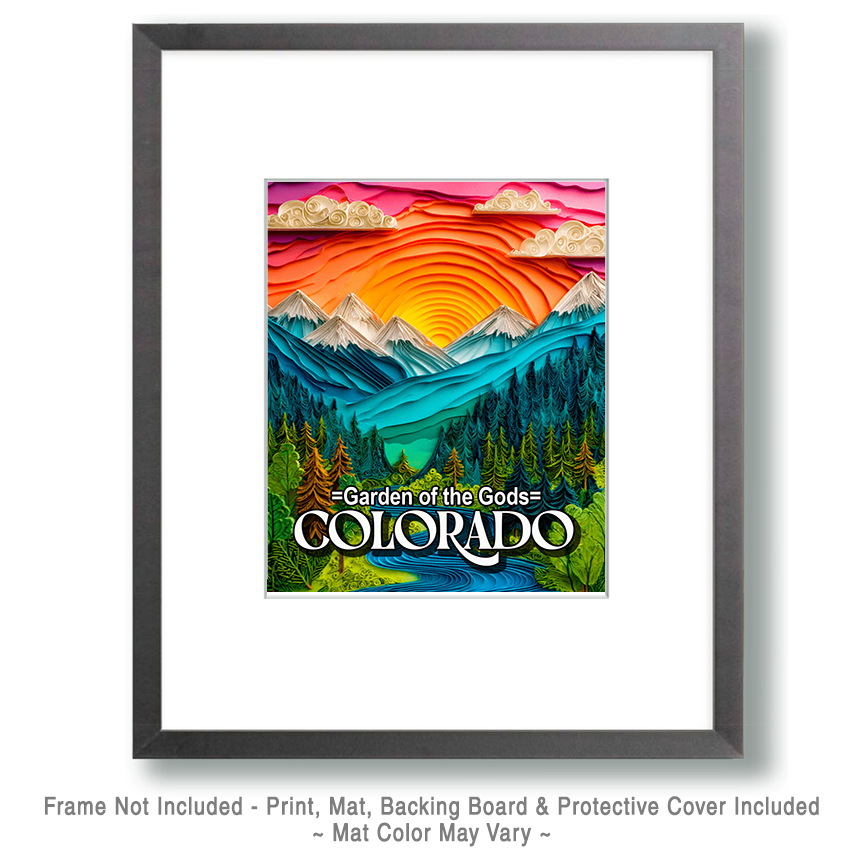 Brilliant Mountain Day - Garden of the Gods Souvenir Art Print - Image 2