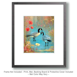 Pair of Geese on Bright Day - Canada Goose Art