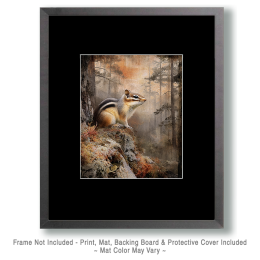 Vintage Style Chipmunk in the Wild Art