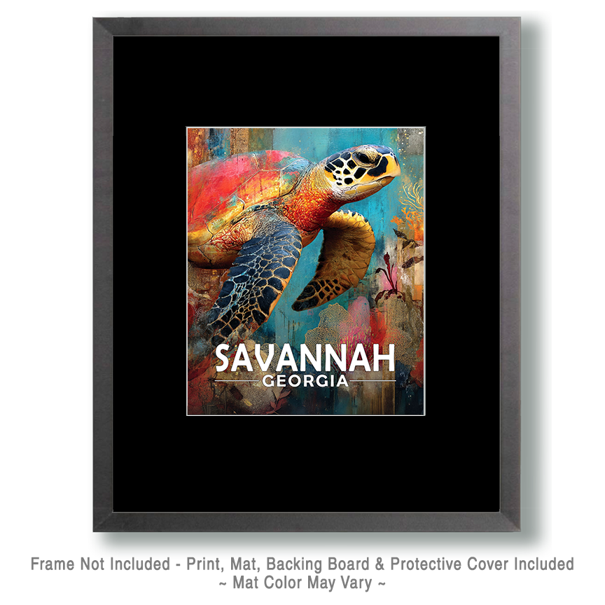 Savannah, Georgia Souvenir Art Print - Full Moon Rising on the Coast - Image 2