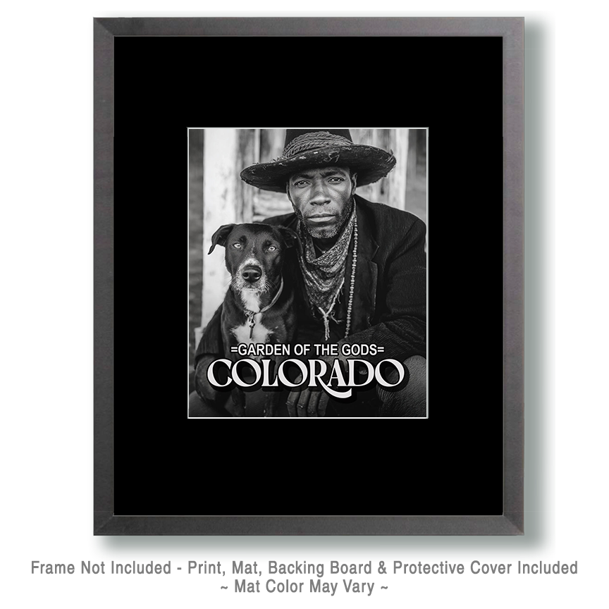 Cowboy and His Dog - Garden of the Gods Souvenir Art Print - Image 2