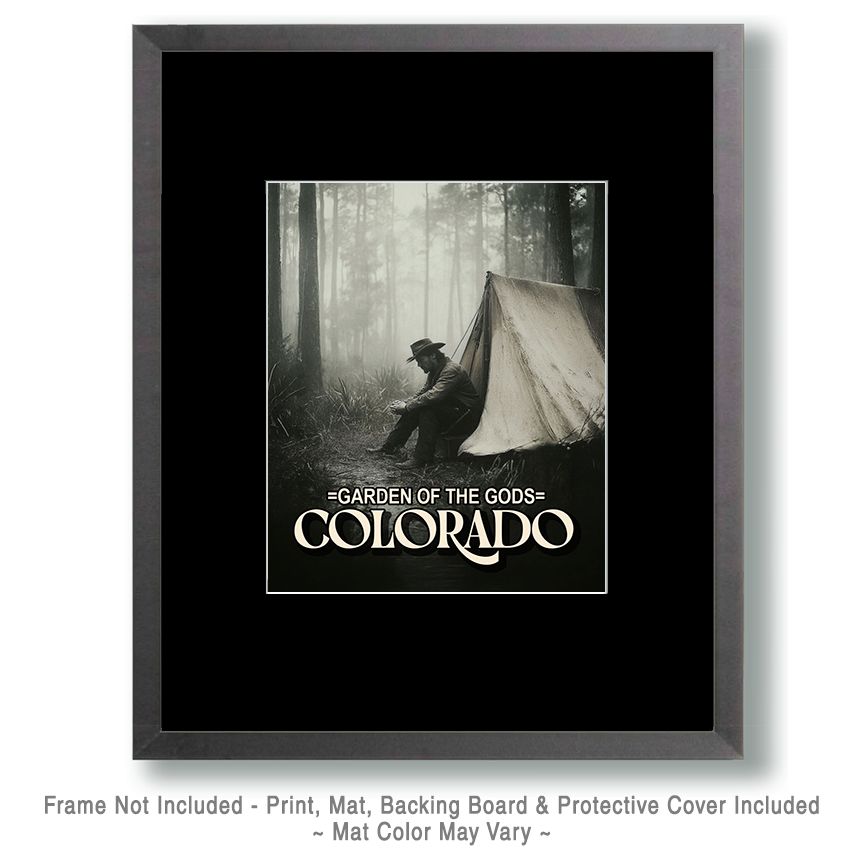 Cowboy Camping - Garden of the Gods Souvenir Art Print - Image 2