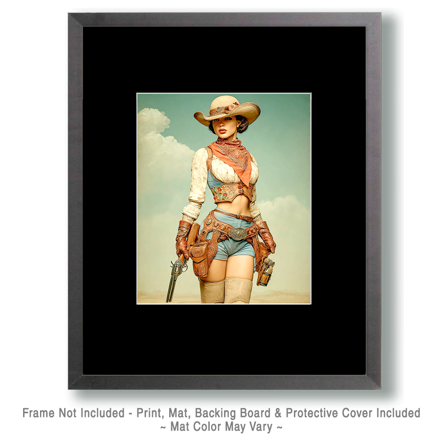 Cowgirl Pistolera - Vintage Cowgirl Art