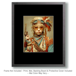 Bohemian Cowgirl Pistolera - Vintage Cowgirl Art