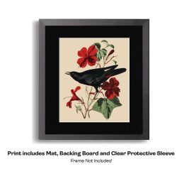 Bird with Flowers Vignette