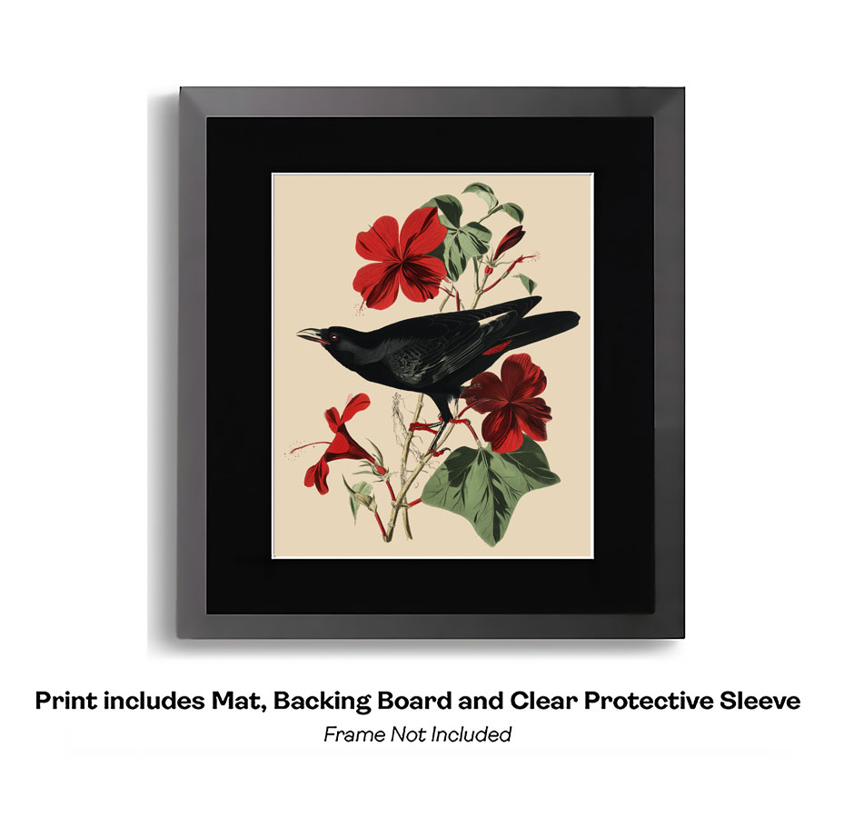 Bird with Flowers Vignette