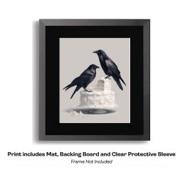 Two Raven on a cake