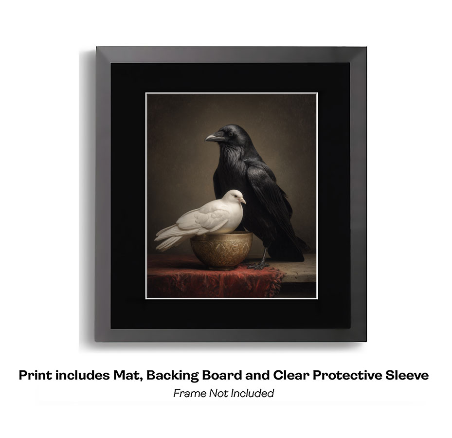 Serene Raven and Dove