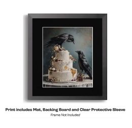 Two Ravens Eating Wedding Cake