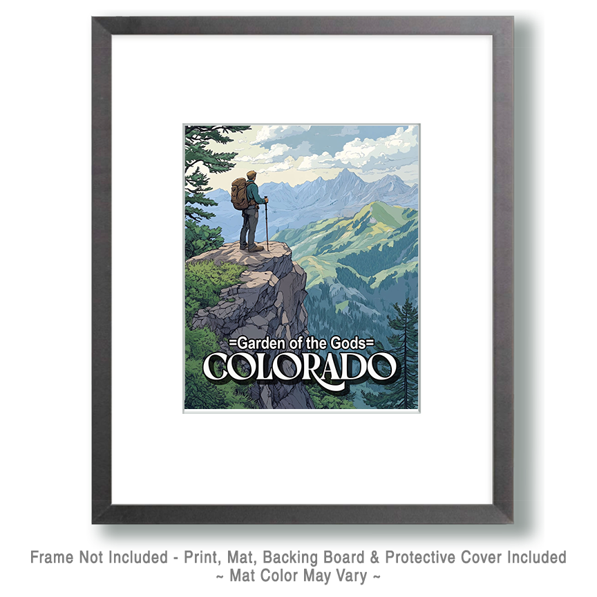 Day Hiker - Garden of the GodsSouvenir Art Print - Image 2