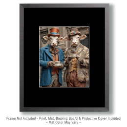 Ron & Ralph Having Tea - Funny Animal Wall Art Print