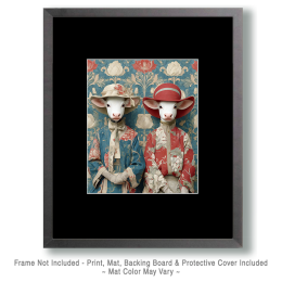 Pearl & Dottie from Tulsa - Funny Animal Wall Art Print