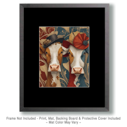 Rosie & Annie from Jackson Hole - Funny Animal Wall Art Print