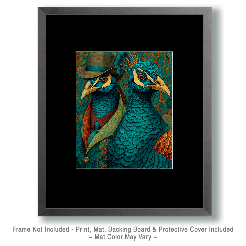 Caspian & Celeste from Lake Charles - Peacock Art Print